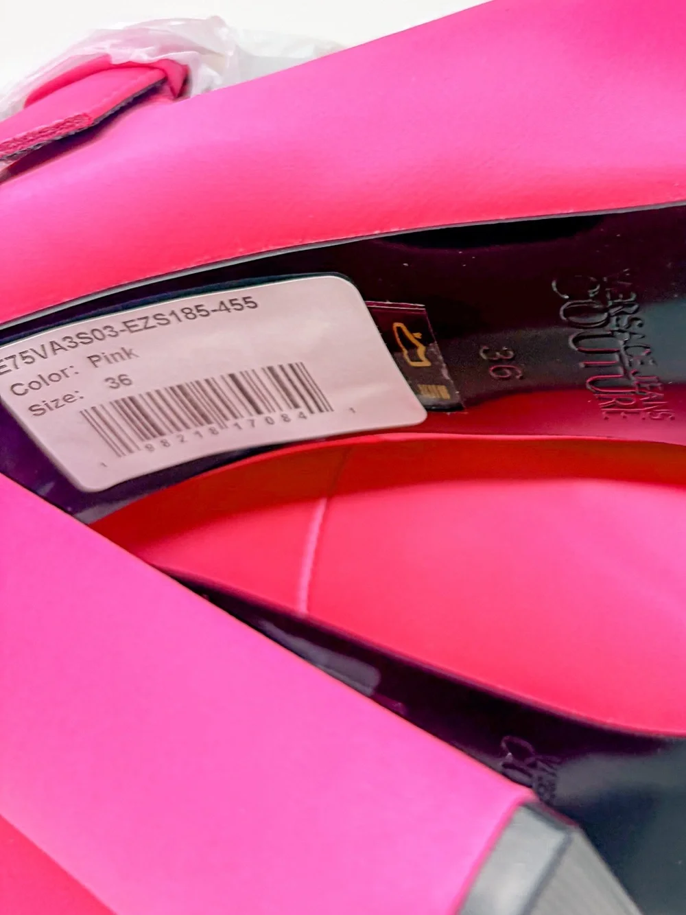 Versace Jeans Couture Pink Hurley Platform Heels, NEW, Size 36, MSRP $498